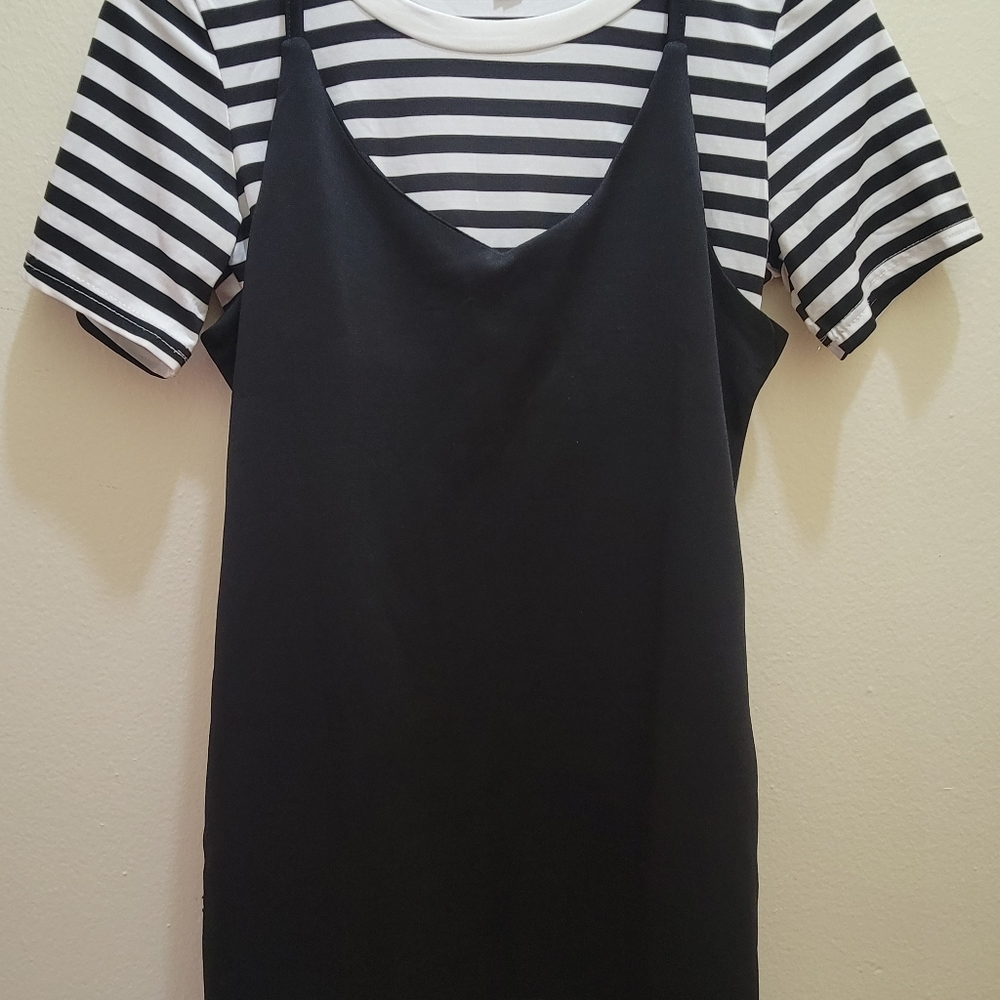 YesStyle Striped T-Shirt Dress and Strappy Mini Dress